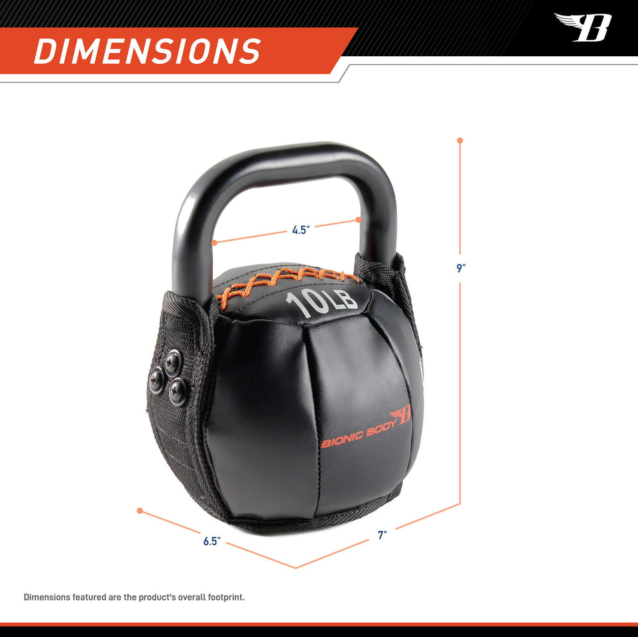 10lb Soft Kettlebell - Bionic Body BBKB 10 Retired - Perfect for Home Workouts, Cross Training & Physical Therapy