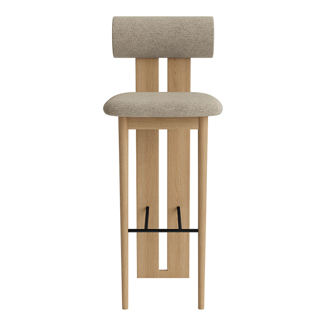 Hansen Hyldahl Hippo Bar Chair by Norr11 - Modern Scandinavian Stool for Kitchen, Dining & Bar Counter - Perfect for Home, Cafe & Restaurant Use