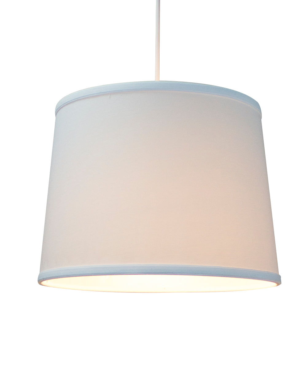 14W Plug-In Pendant Light with White Shade & Cord - Modern Hanging Light for Kitchen Island, Dining Room, or Bedroom Decor