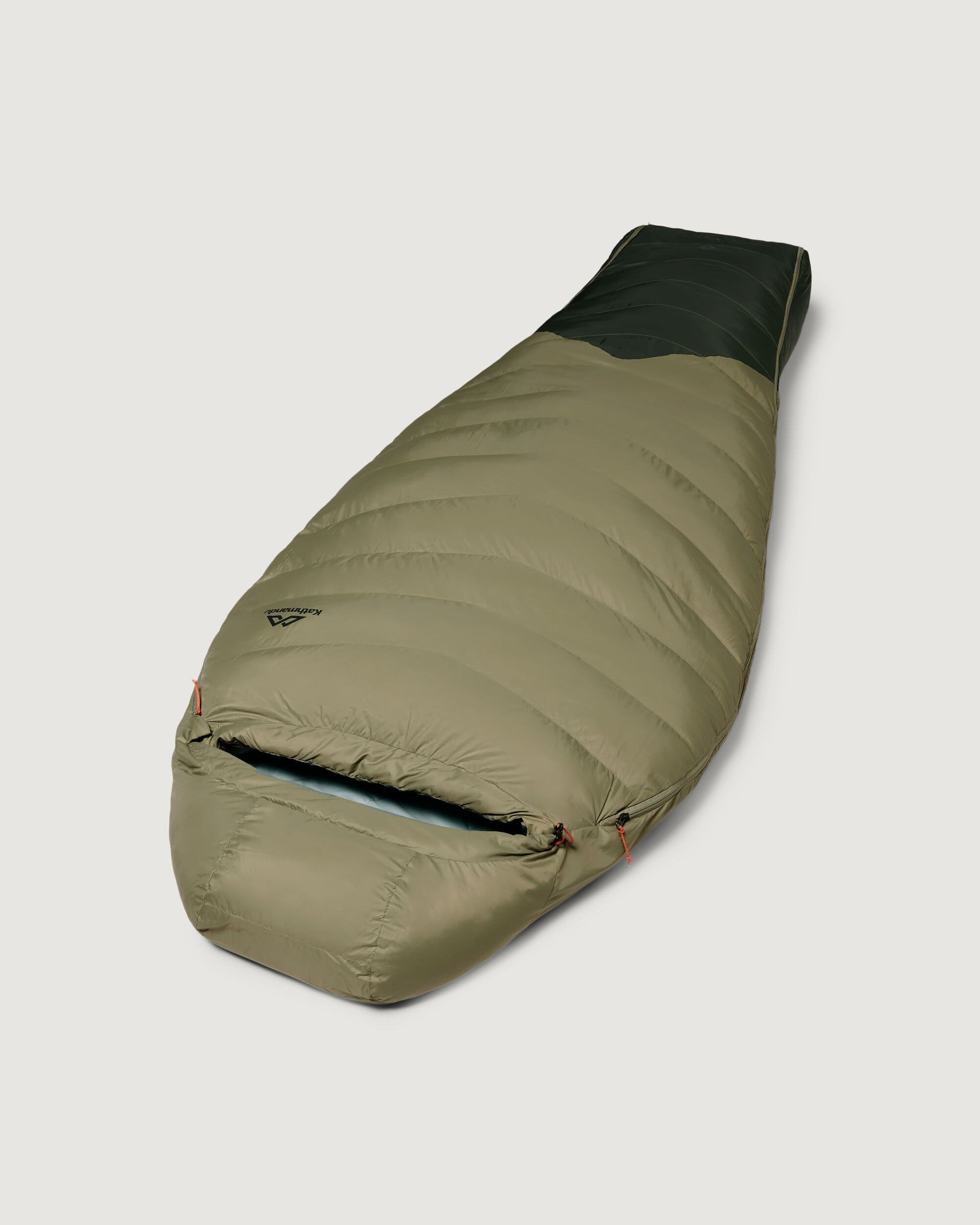 Vurso 2°C Lightweight Compact Sleeping Bag for Camping & Hiking - Regular Size, Beech/Dark Moss - Perfect for Backpacking, Outdoor Adventures & Cold Weather Camping
