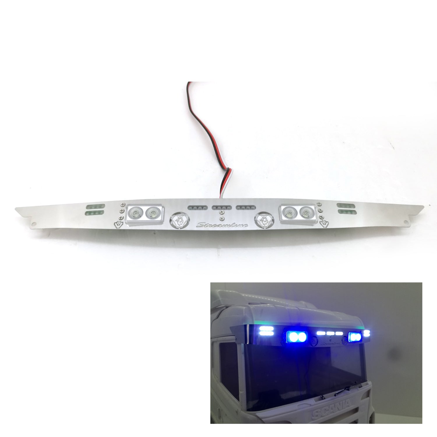 Metal Shine Resistance Cover with LED Light for 1/14 Tamiiya RC Tractor Truck Cars - Degree Remote Controlled Model Spare Part - Perfect for RC Car Enthusiasts & DIY Upgrades