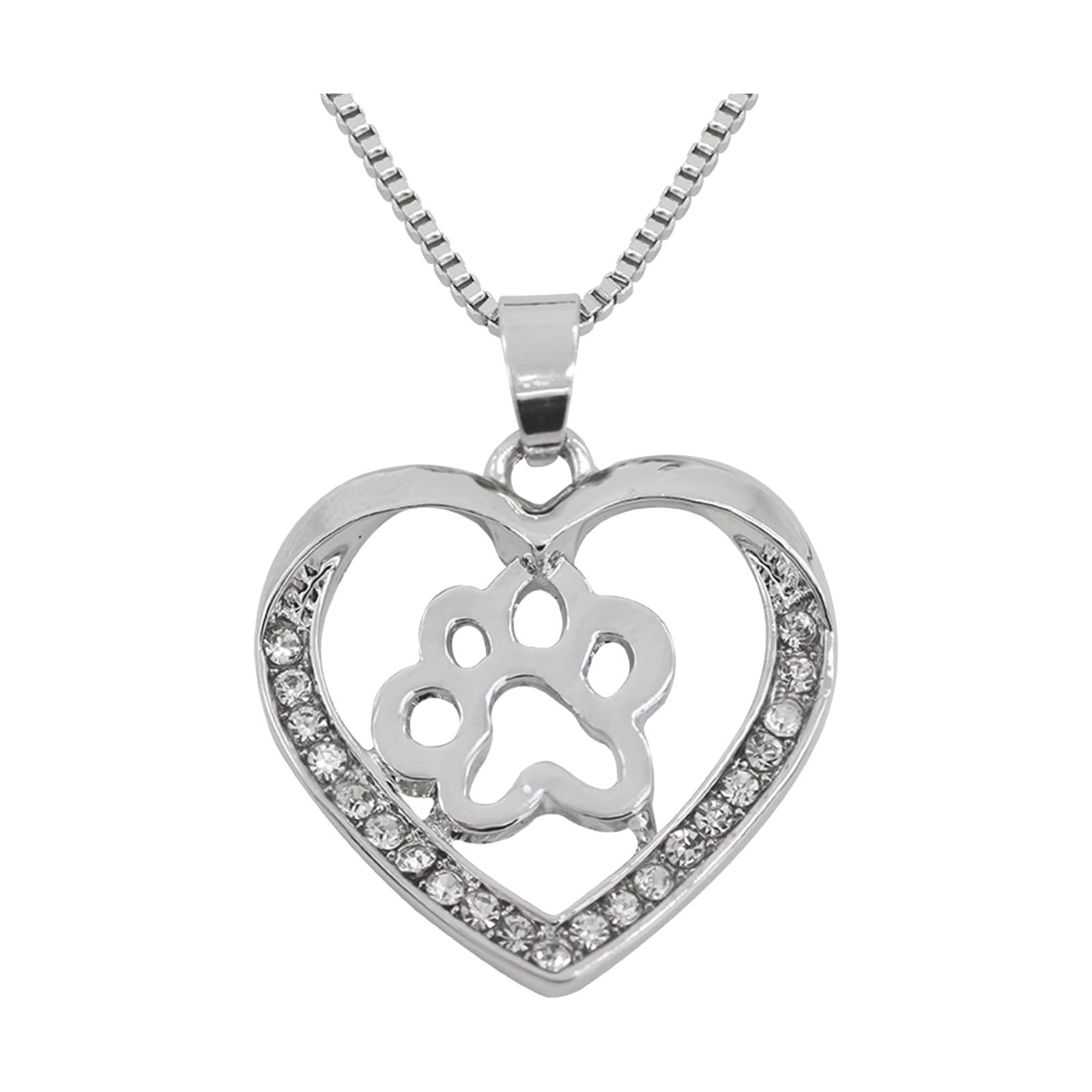 Modern Silver Love Dog Hollow Pendant Necklace for Women - Trendy Fashion Jewelry Gift for Her - Perfect for Casual Wear, Date Night & Special Occasions