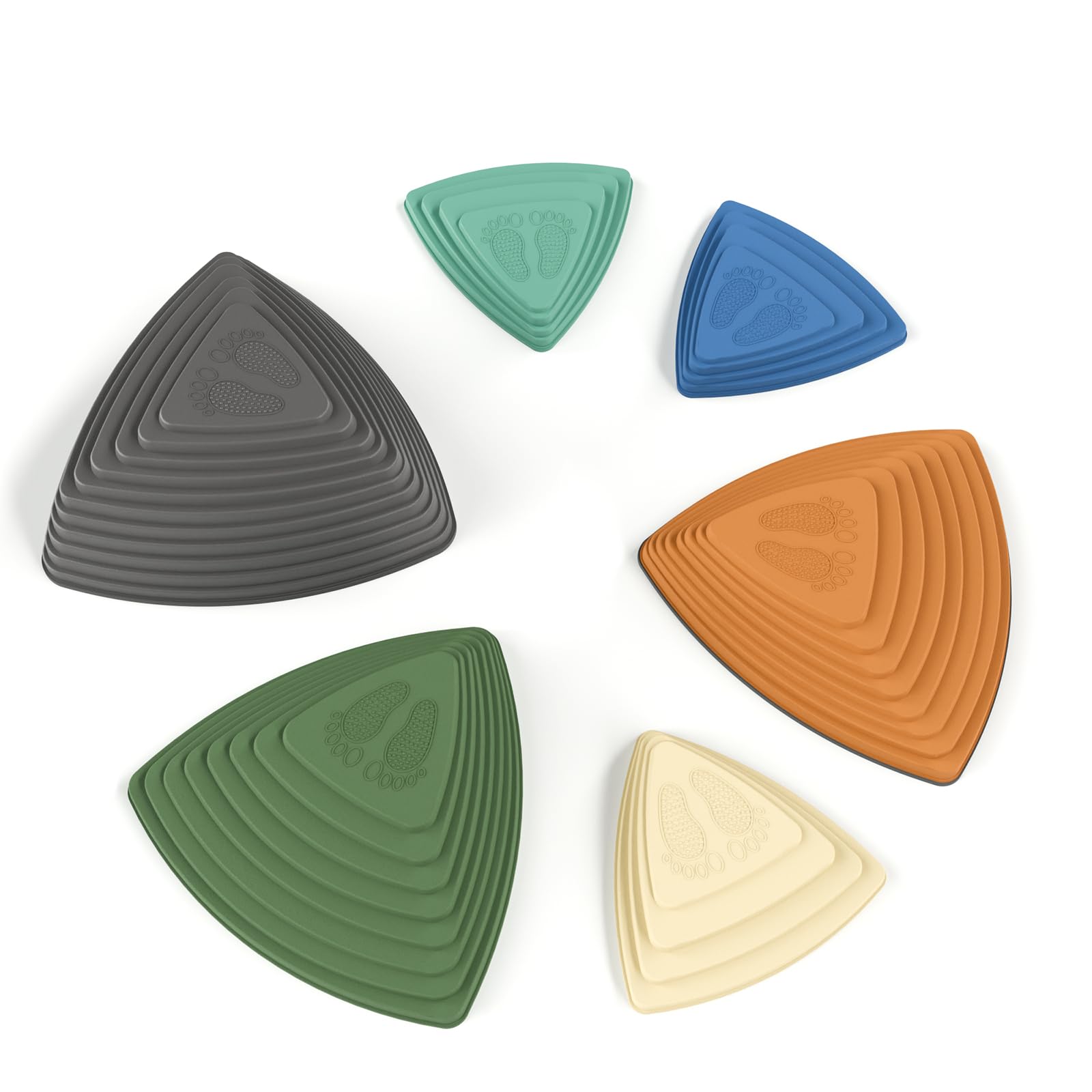 Gentle Monster Stepping Stones for Kids - 6 PCS Toddler Balance Blocks for Indoor & Outdoor Play | Develop Coordination, Strength & Motor Skills | Sensory Toys for Ages 3-7 Years | Perfect for Playrooms, Backyards & Preschool Activities