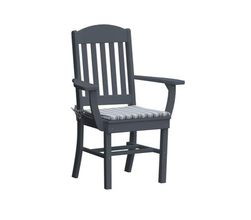 A & L Furniture Classic Dining Chair with Arms - Sturdy Wooden Dining Room Chair for Kitchen, Restaurant, and Home Decor