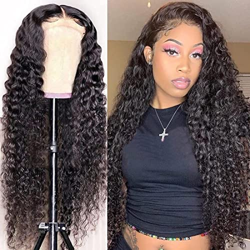 UNICE 13x4 Lace Front Wigs Human Hair - Brazilian Virgin Hair Water Wave 24 Inch, Pre Plucked with Baby Hair 150% Density for Women | Perfect for Daily Wear, Parties & Special Occasions