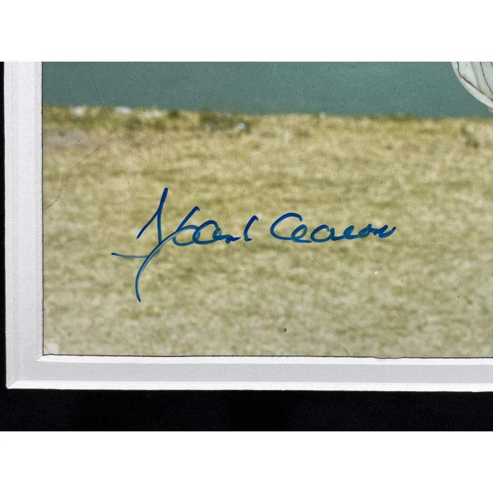 Hank Aaron Autographed Atlanta Braves 8x10 Photo Collage Framed with JSA COA - Signed Memorabilia for Sports Collectors & Braves Fans Display