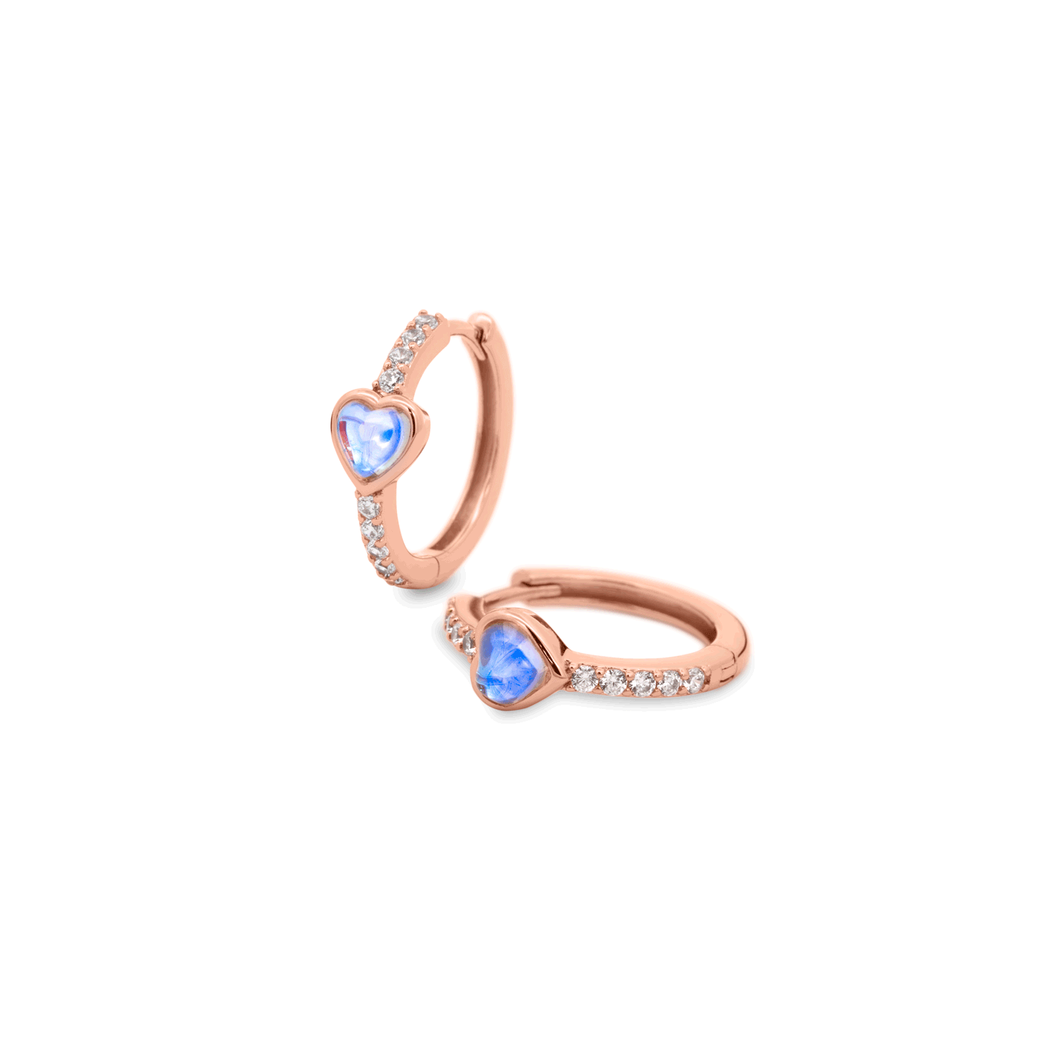 Rose Gold Carys Huggie Earrings for Women - Minimalist Hoop Earrings for Everyday Wear, Gift for Her - Perfect for Work, Date Night & Special Occasions