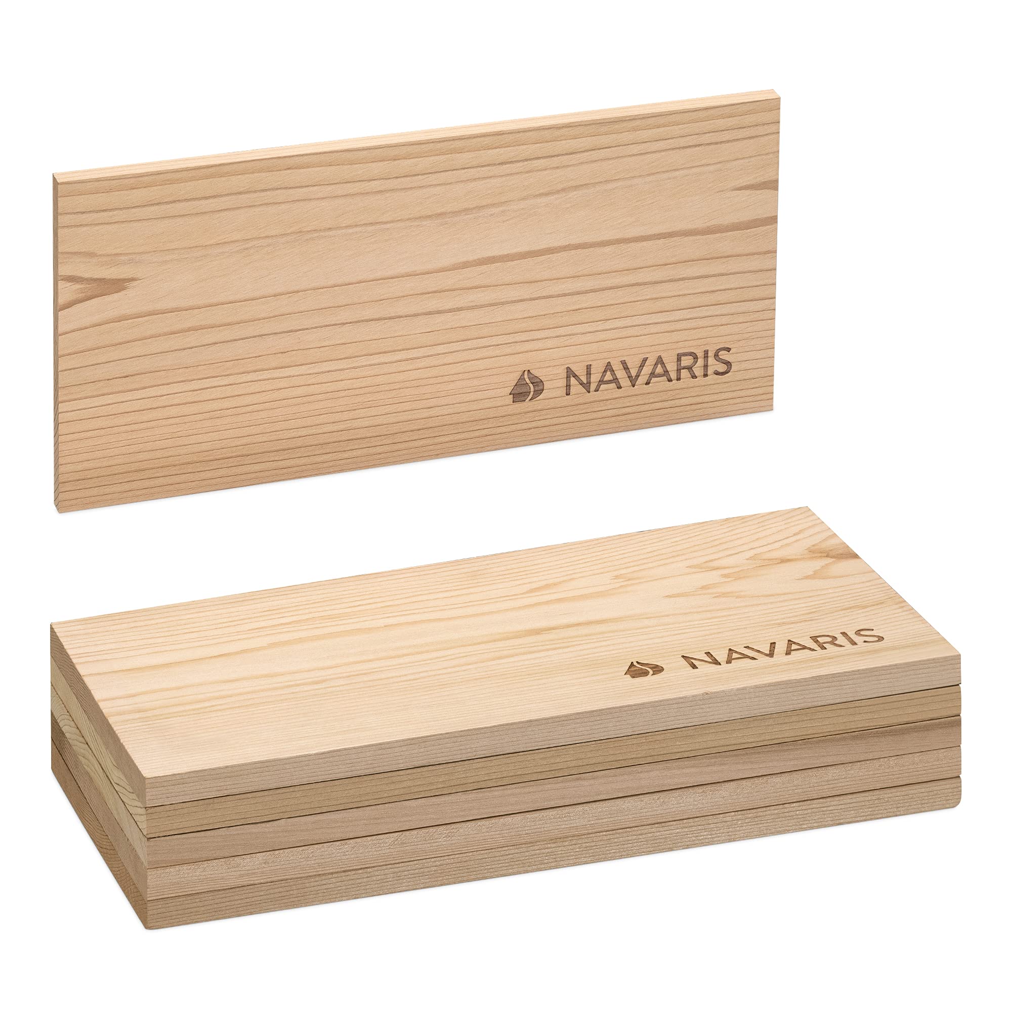 Premium Cedar Grilling Planks for BBQ - 6 Natural Wooden Planks for Smoking Meats, Fish & Vegetables - 30x15cm Smokey Western BBQ Accessories - Perfect for Outdoor Cooking, Camping & Backyard Grilling