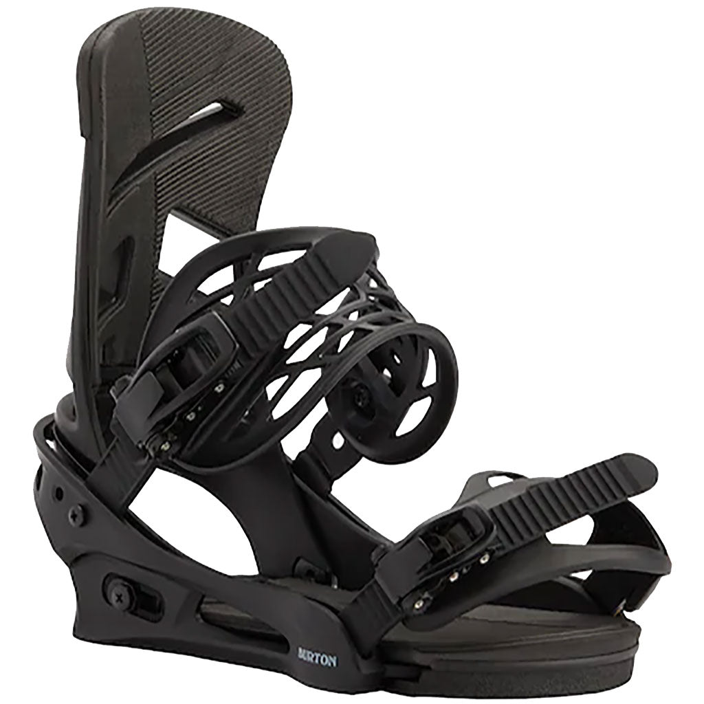 Burton 24/25 Mission Re:Flex Snowboard Bindings - Black | All-Mountain Performance for Men & Women | Perfect for Freestyle and Powder Riding