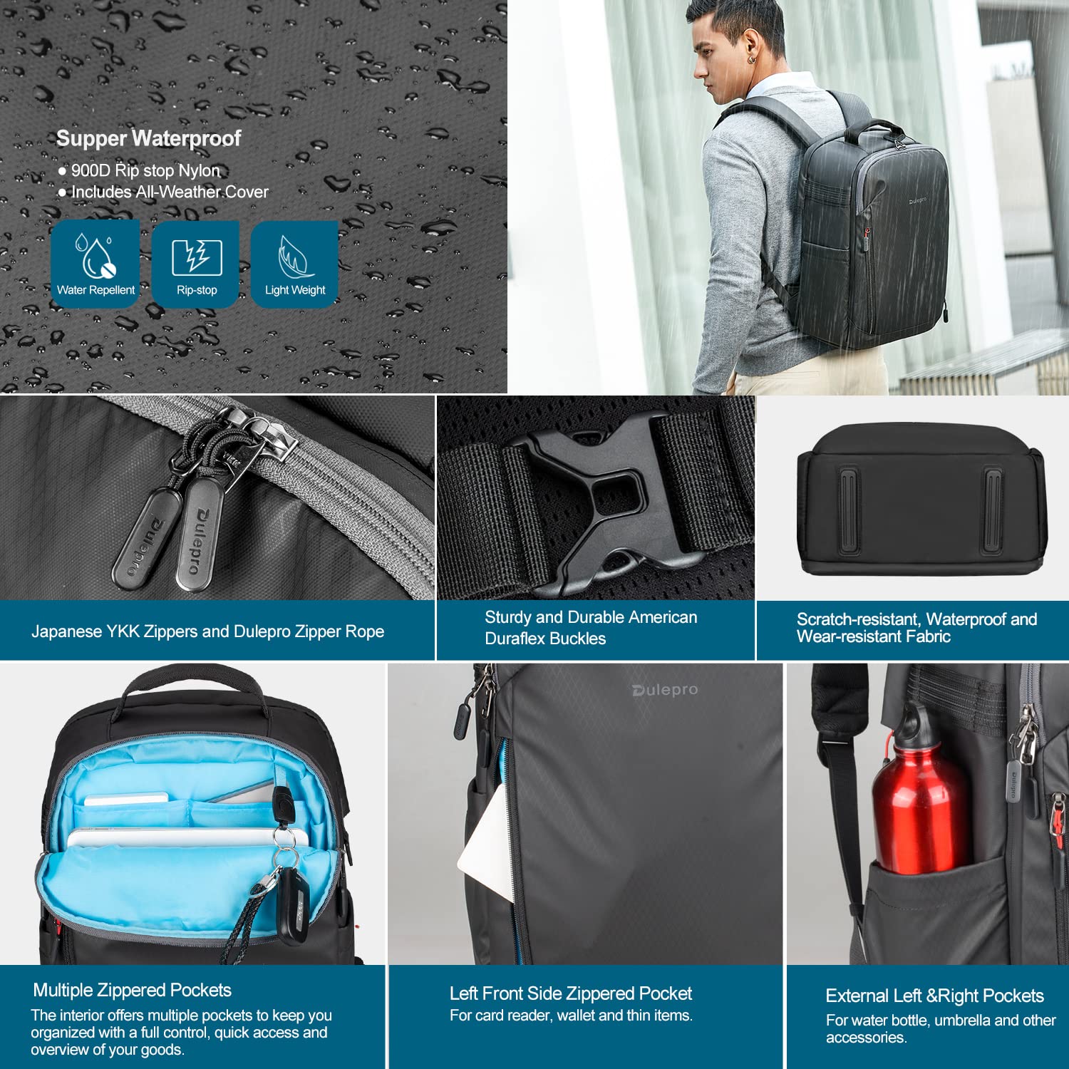 Waterproof DSLR Camera Backpack with 15-16