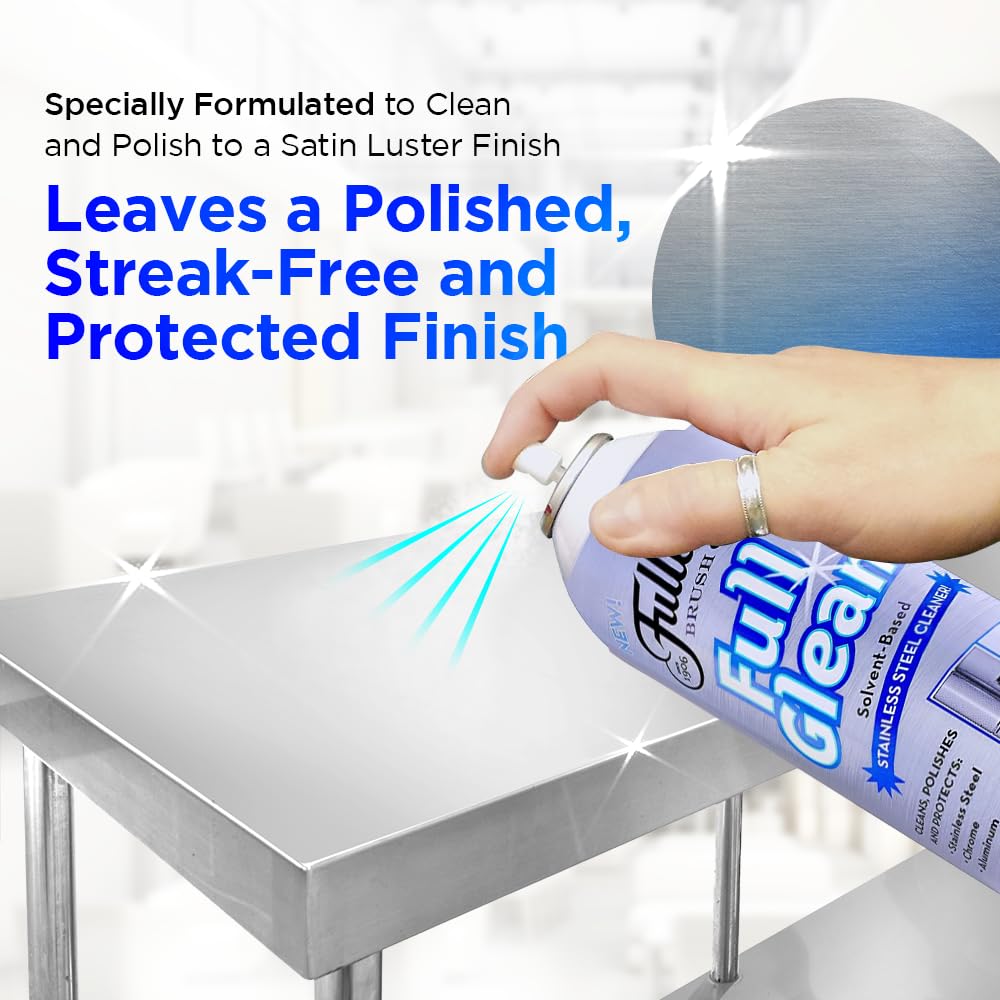Stainless Steel Cleaner & Polish Kit – 2-in-1 Microfiber Mitt & Full Gleam Cleaner for Appliances, Fixtures | Easy Cleaning for Home, Kitchen, Office | Shine & Protect Refrigerators, Sinks, Ovens
