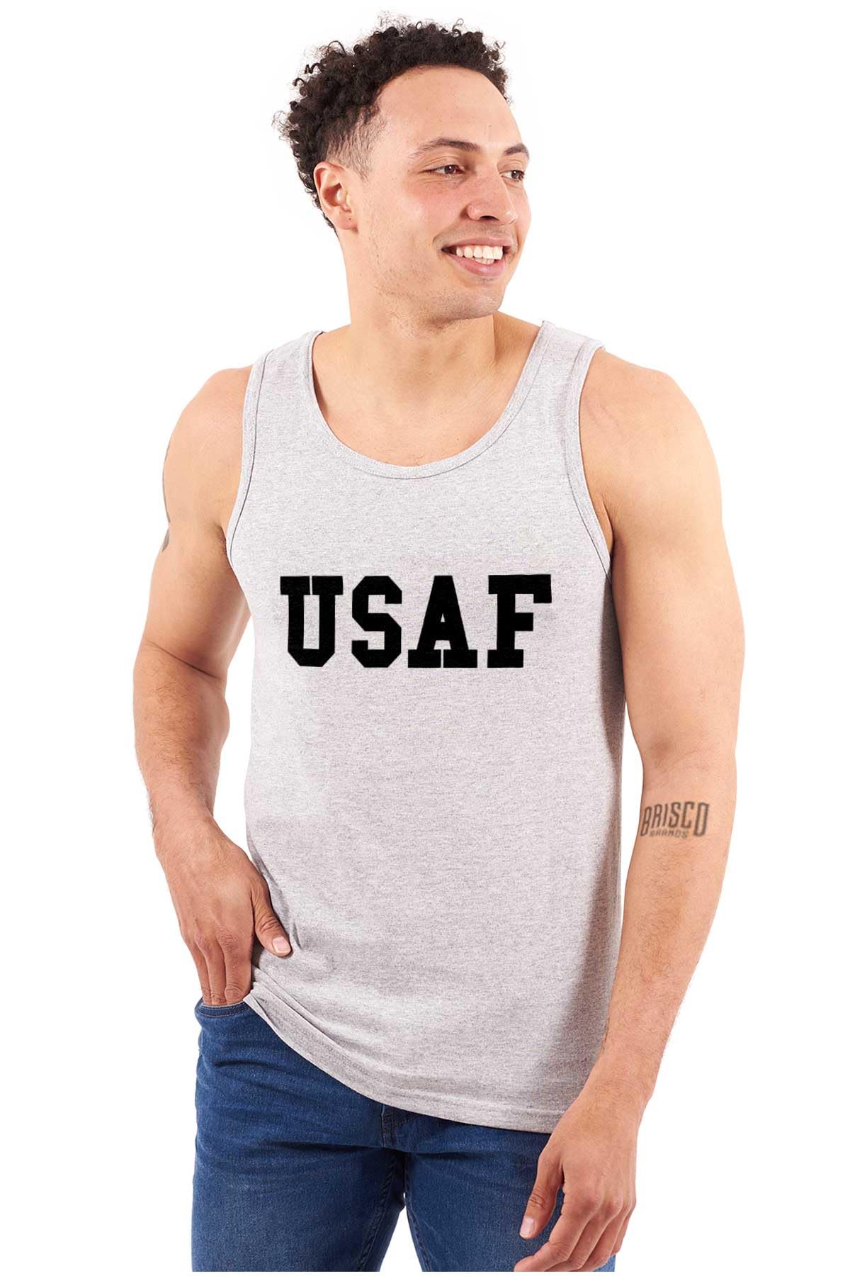 US Army Military Tank Top T-Shirt for Men & Women - Comfortable Cotton Crew Neck Tee for Gym, Workout & Casual Wear