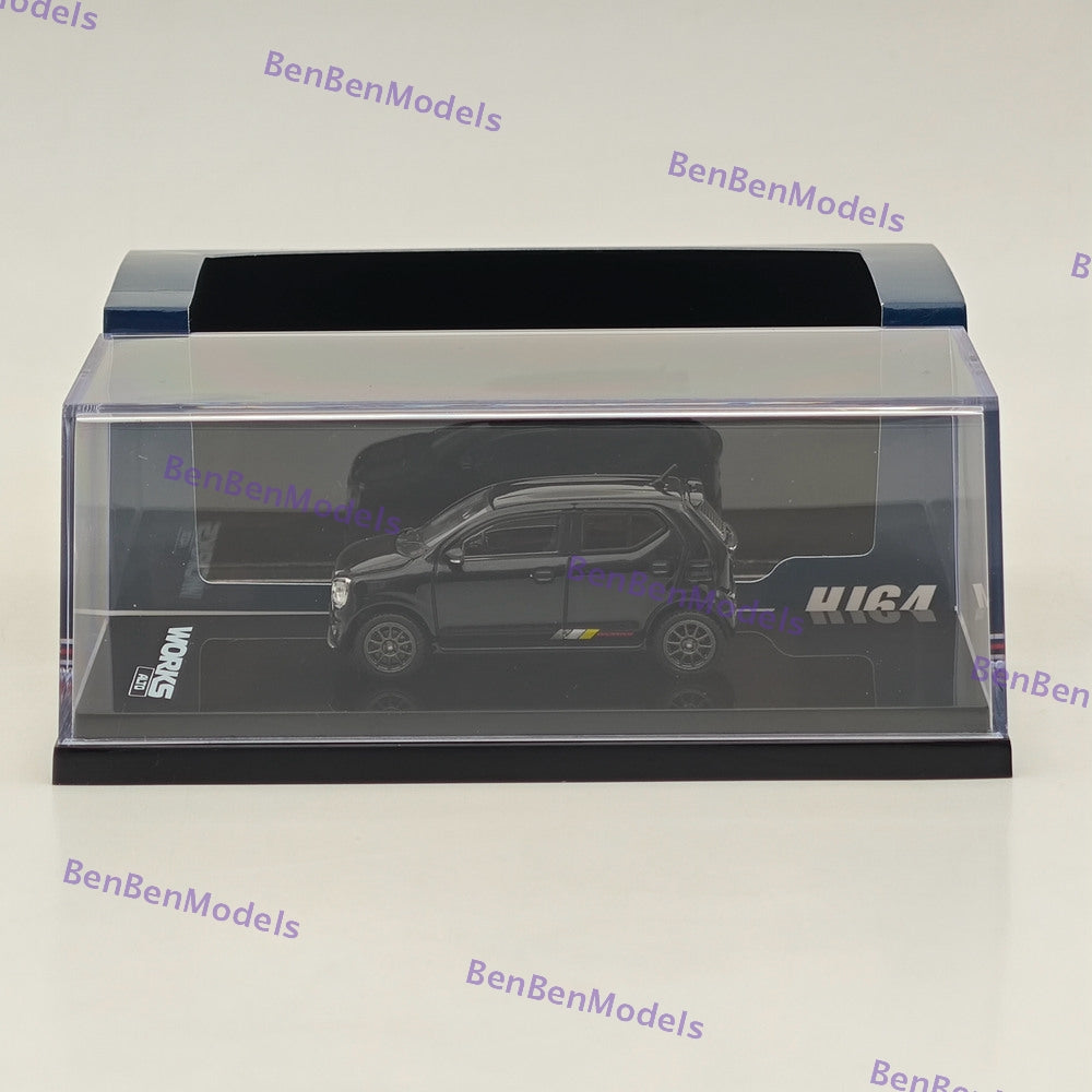 1/64 Scale Hobby Japan SUZUKI ALTO WORKS (HA36S) Diecast Model Car - Bluish Black HJ641070ABK | Collectible Miniature Vehicle for Display, Racing Enthusiasts, and Japanese Car Fans