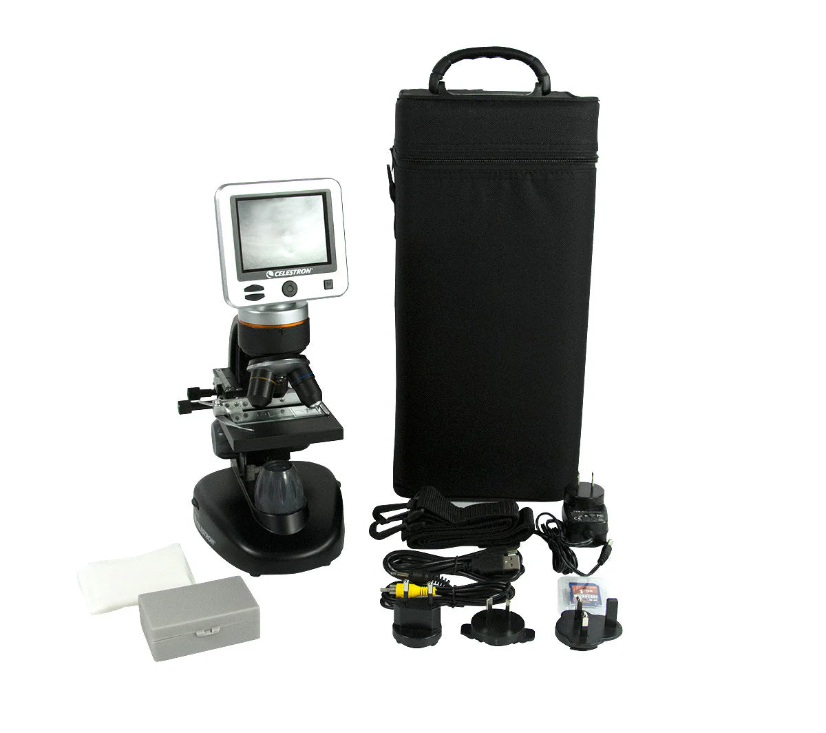 Celestron LCD Digital Microscope II - High Power 40x-1600x Magnification for Kids & Adults - Ideal for Biology, Science Education & Home Lab Use