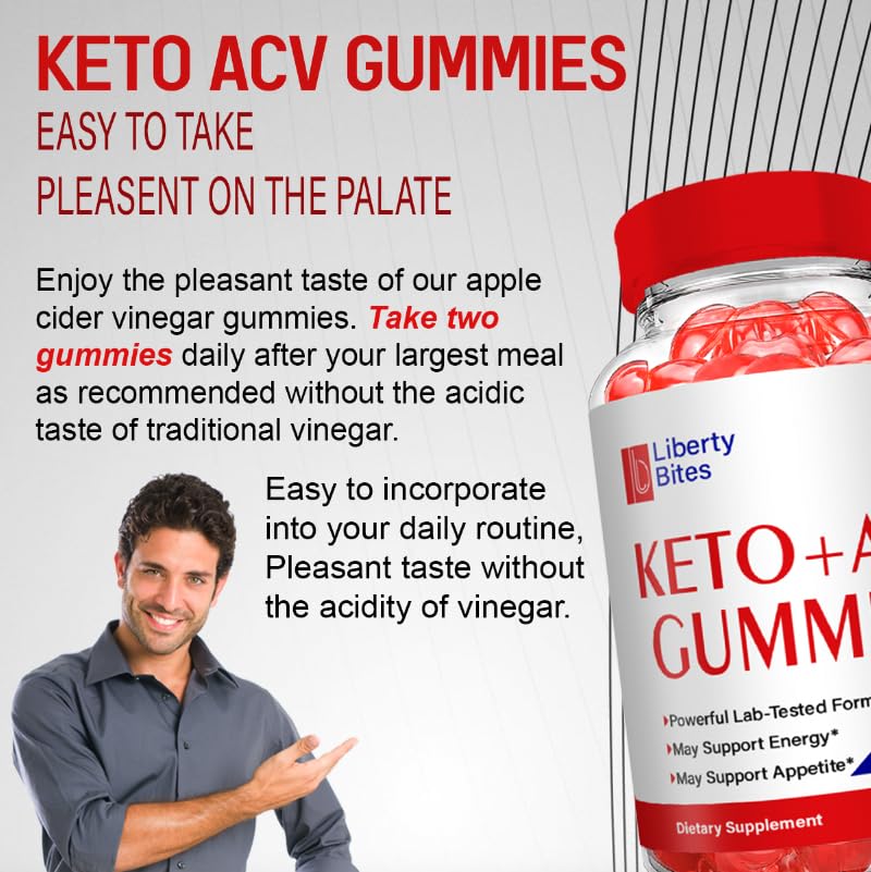 Kivus LibertyBites Keto & Apple Cider Vinegar Gummies - 60 Count | Sugar-Free Ketogenic Supplement for Weight Management & Digestive Health - Perfect for Low-Carb Diet & Wellness Routine