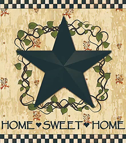 Black Prim Barn Star and Wreath