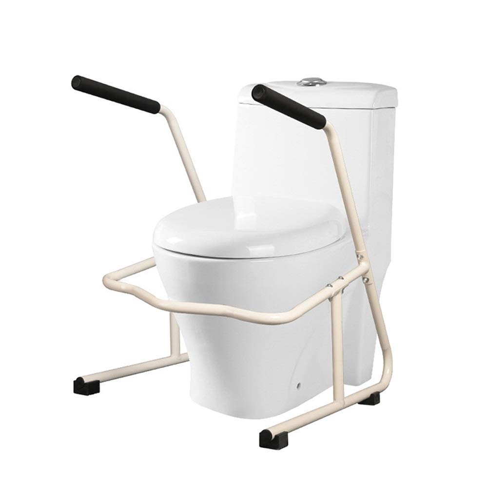 XLAHD Easy Grip Free Standing Toilet Safety Frame - Carbon Steel Bathroom Handrail with Anti-Slip Armrest for Elderly & Disabled - Supports 150KG/330lbs - Ideal for Home Care & Assisted Living Facilities