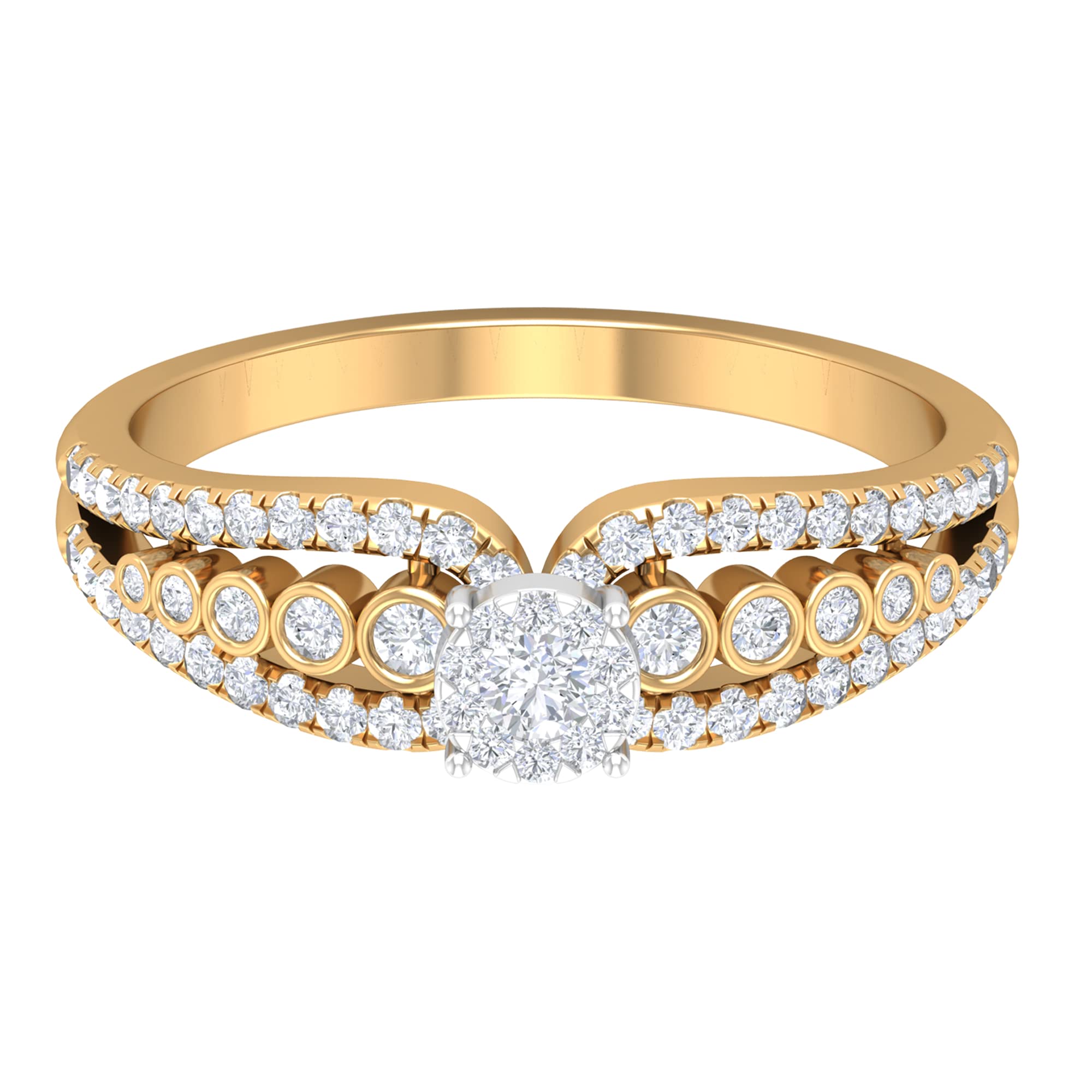 1 CT Diamond Engagement Ring for Women - 14K Solid Gold Vintage Style with Side Stones | Perfect for Proposals, Anniversaries & Bridal Jewelry