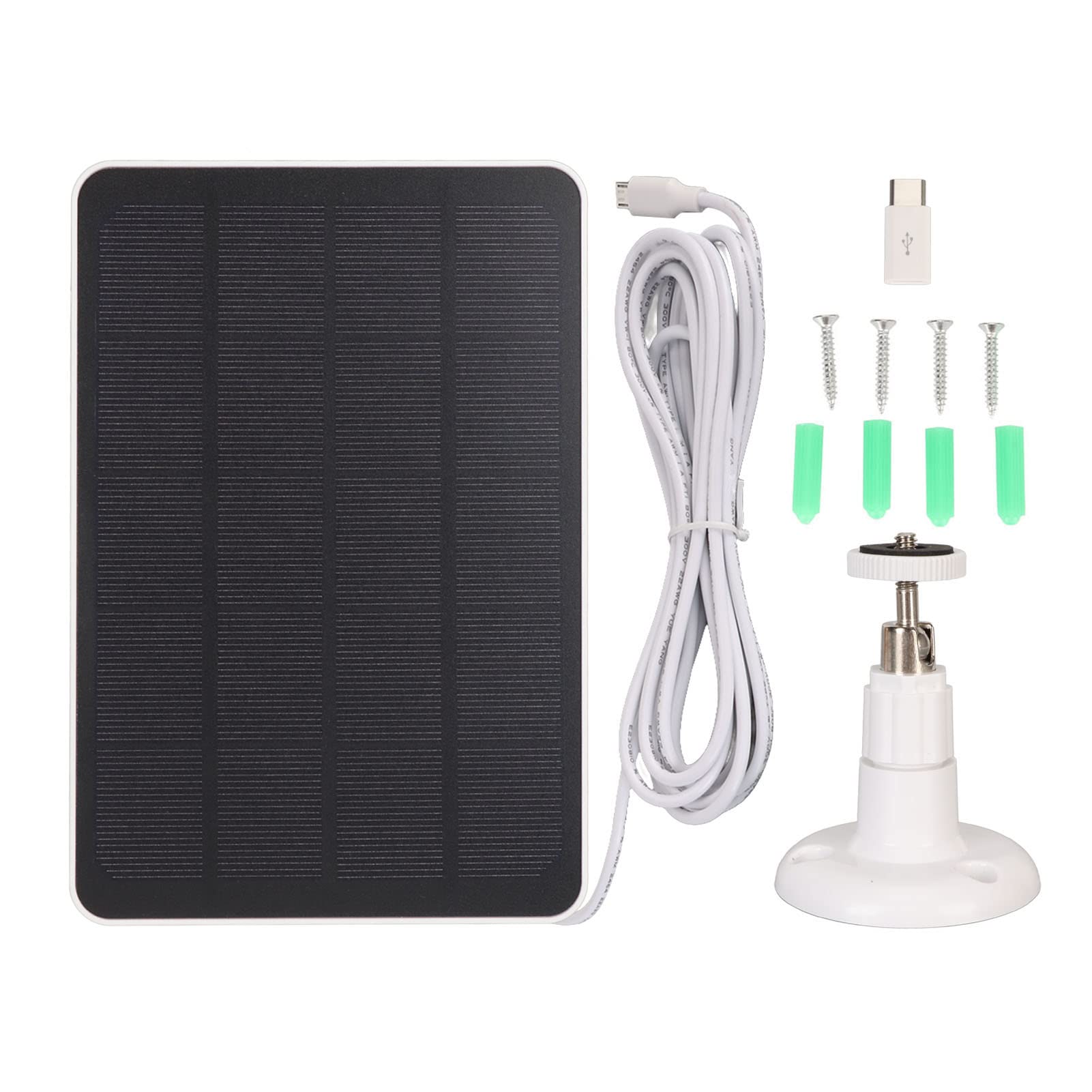 Mtlavishness 6 Camera Solar Panel - IP65 Waterproof, 5V 4W High Efficiency USB Security Camera (White) for Outdoor Home Surveillance & Property Monitoring