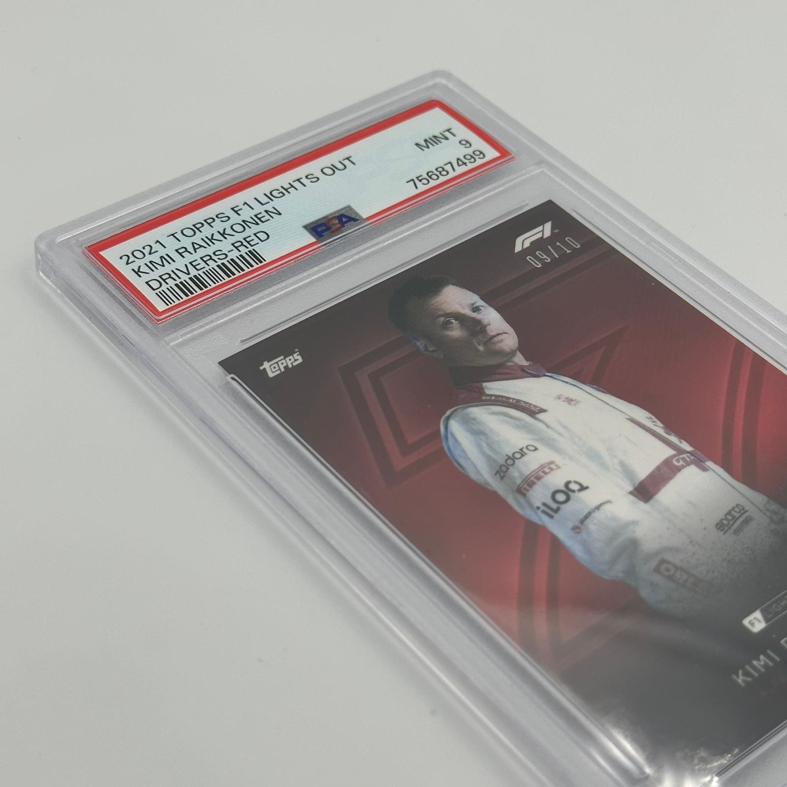 2009-2010 Kimi Raikkonen Red Parallel PSA 9 Graded F1 Racing Card - Perfect for Collectors, Fans & Sports Memorabilia Displays
