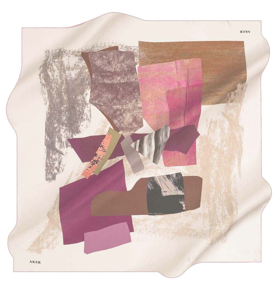 Aker Silk Cotton Patterned Square Scarf #8091 491 - Stylish Fashion Accessory for Women, Perfect for Office, Party & Travel Outfits