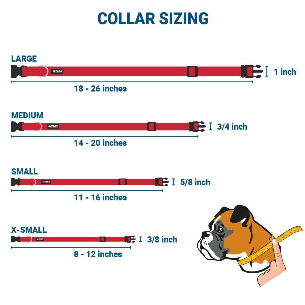 **Personalized Dog Collar with Engraved Nameplate - Adjustable Pet Collar with Silent Stainless Steel ID Tag for Small, Medium & Large Dogs - Perfect for Walks, Training & Gifts (Red, Medium)**