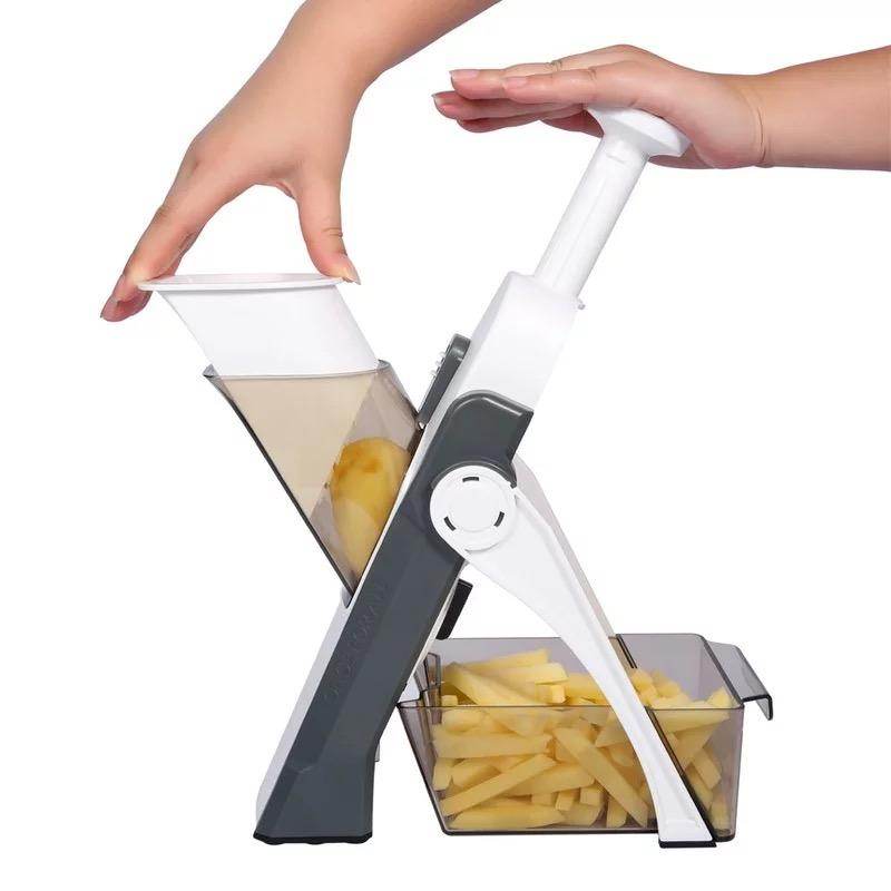 Premium Vegetable Chopper - Stainless Steel Kitchen Chopper with Container for Onions, Tomatoes, Peppers | Perfect for Meal Prep, Salads & Cooking | Easy Clean & Storage