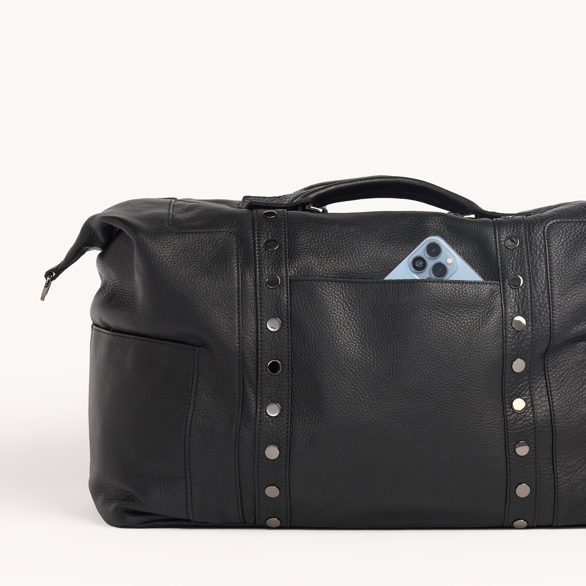 LAX International Carry-On Luggage - Black/Gunmetal Suitcase for Travel, Business Trips & Weekend Getaways