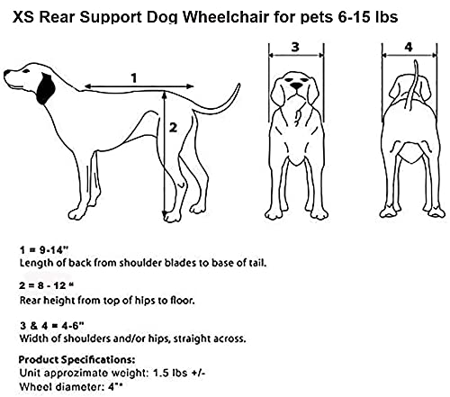 The Original Dog Wheelchair - Custom Built in USA | Veterinarian-Approved Small Dog Wheelchair for Disabled Pets | Lightweight Aircraft Grade Aluminum Frame | Perfect for Mobility Support & Rehabilitation