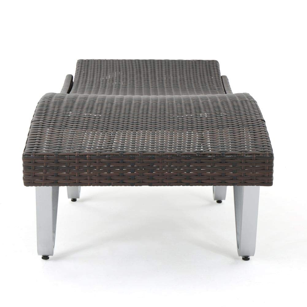 Christopher Knight Home San Marco KD Chaise Lounge - Multibrown Upholstered Accent Chair for Living Room, Bedroom, or Office - Comfortable Modern Chaise Lounge with Sturdy Wooden Frame