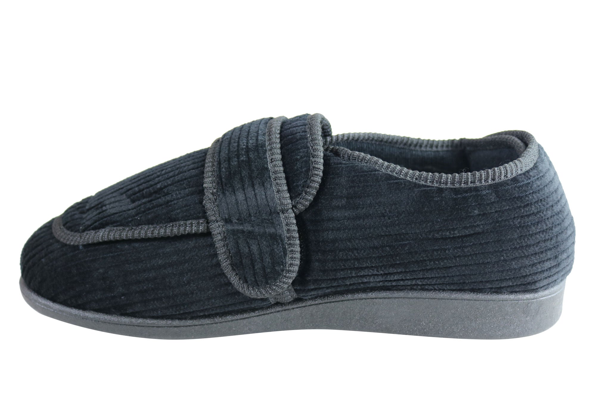 Homyped Men's Arnold 2 Adjustable Strap Extra Wide Slippers - Comfortable House Shoes for Relaxing at Home, Lounging & Indoor Use