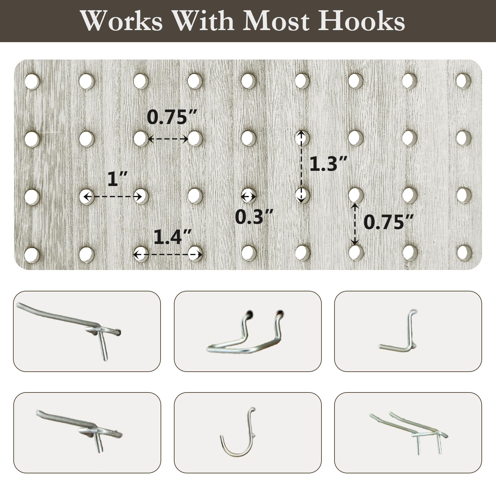 6 Panel Wooden Room Divider with Pegboard & 24 Hooks - Portable Folding Privacy Screen for Craft Shows, Jewelry Displays, Home & Store Organization - Perfect for Bedroom Partition, Retail Displays & Event Booths