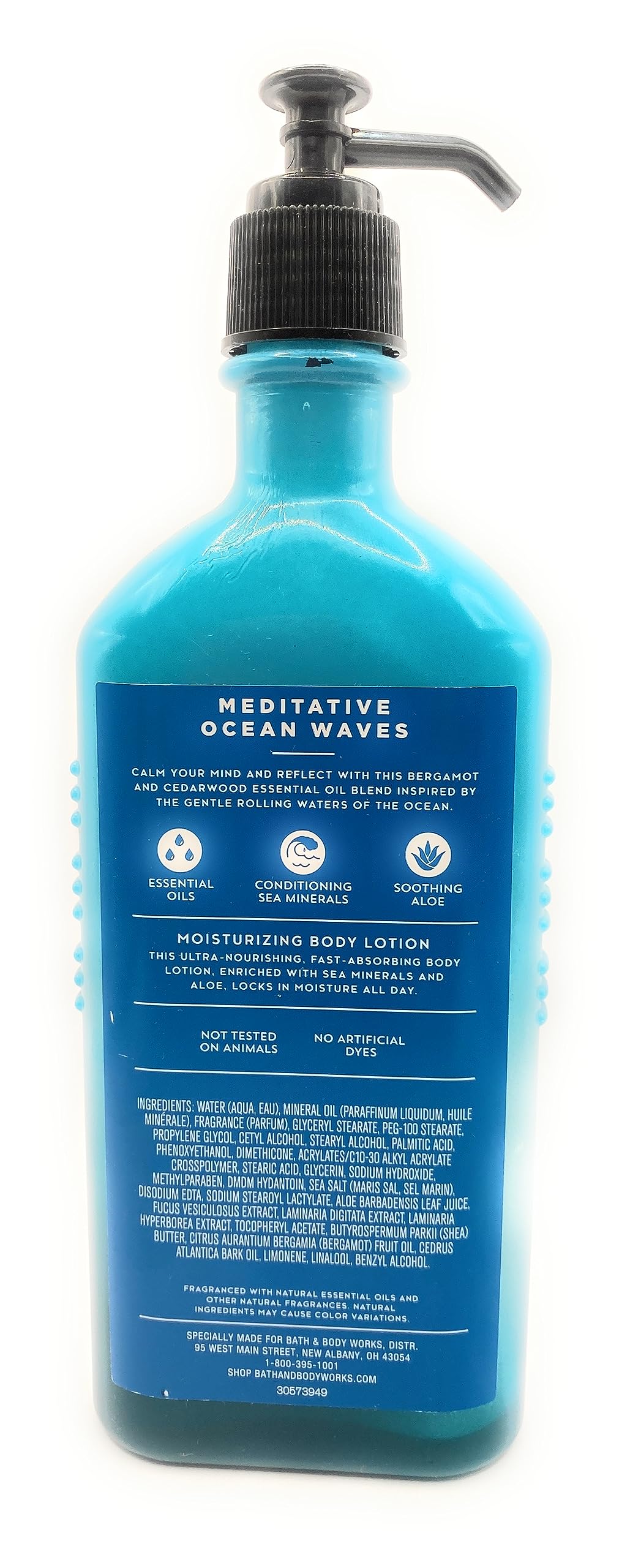 Bath & Body Works Aromatherapy Meditative Ocean Waves Body Lotion - Bergamot Cedarwood & Sea Minerals with Aloe, 6.5 oz | Relaxing Moisturizer for Stress Relief & Self-Care Rituals