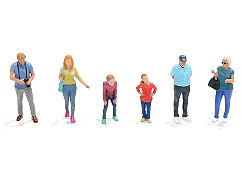 1/64 Scale Diecast Figure Set - Family Day Limited Edition 6-Piece Collection by American Diorama | Perfect for Model Car Displays, Diorama Scenes & Collectors