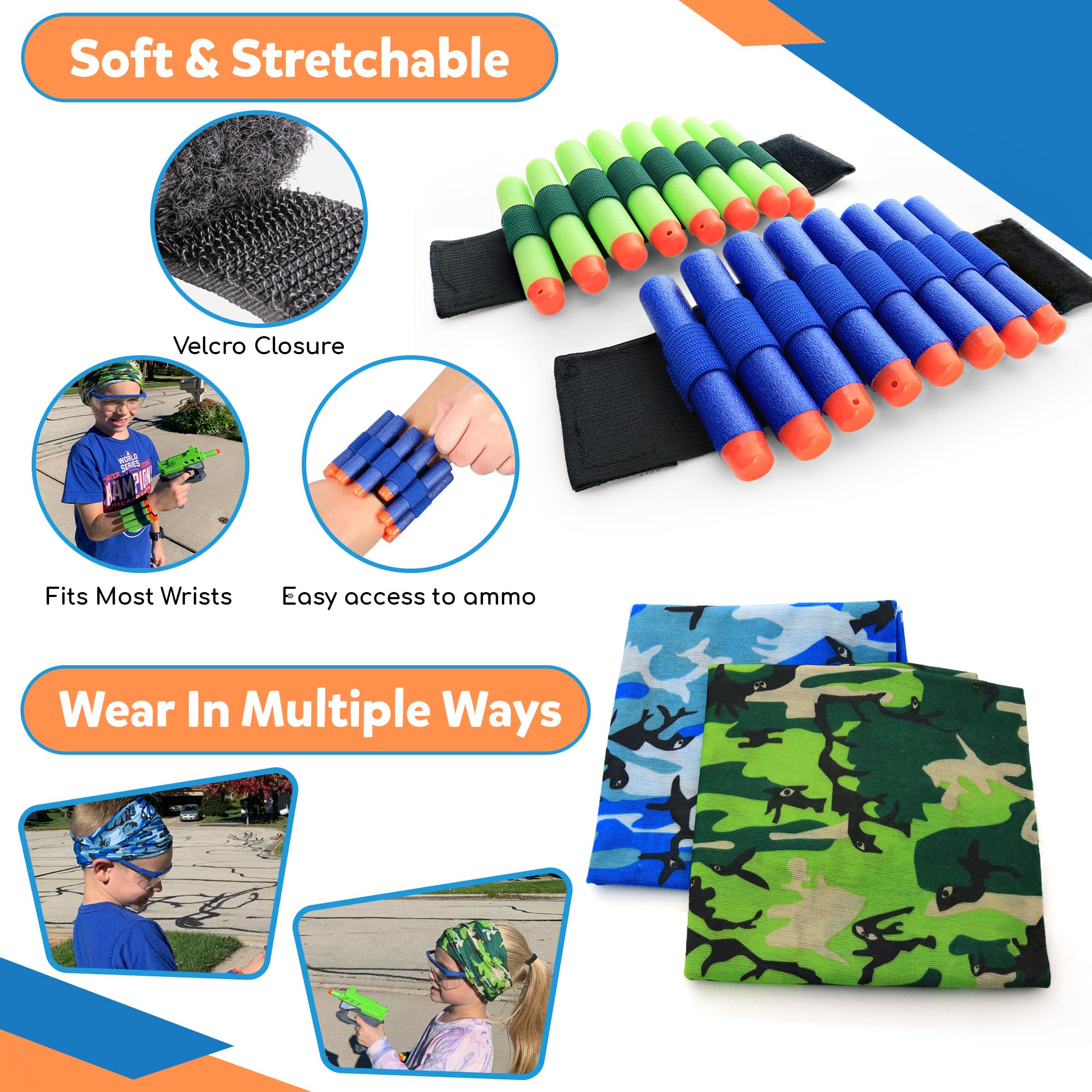 Nerf Party Accessories Bulk Pack - 10 Sets with Mini Toy Gun, Wrist Holder, Foam Darts & Safety Gear | Perfect for Nerf Birthday Parties, War Games & Kids Activities | Ages 5+ (Great for Birthday Favors, Team Battles & Outdoor Play)