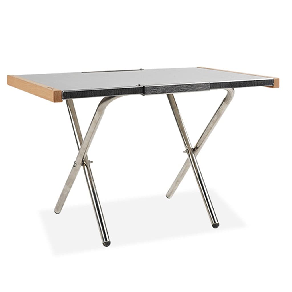 **Outdoor Folding Picnic Table - Portable Steel Camping Table for BBQ, Garden & Patio - 55x35x37.5cm Silver (Ideal for Backyard, Picnics, Tailgating & Outdoor Dining)**