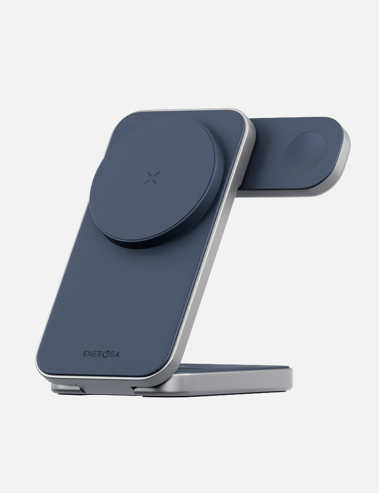 MagTrio Plus - 3-in-1 Magnetic Wireless Charger for iPhone, Android & AirPods | Fast Charging Stand for Home, Office & Car