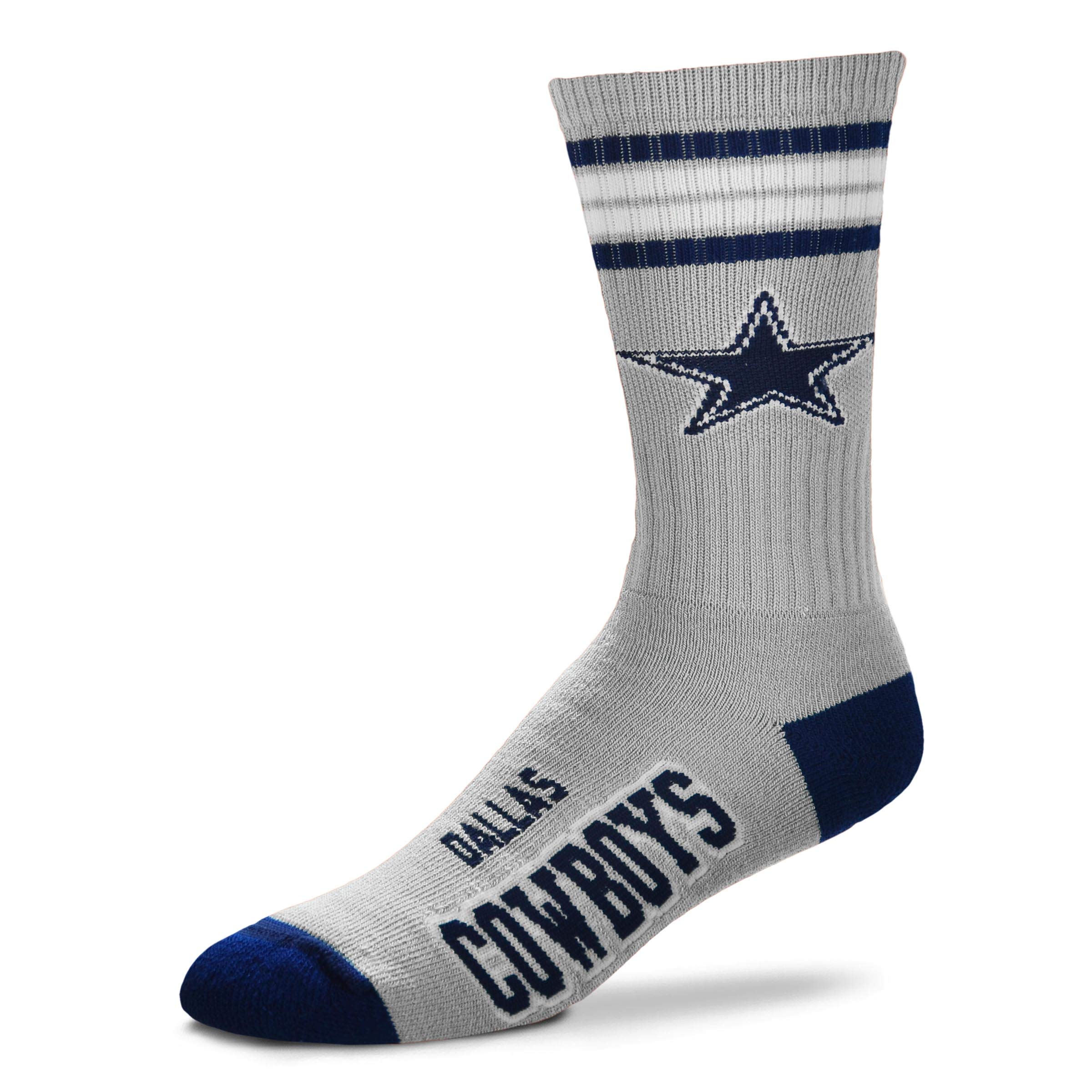 NFL 4 Stripe Deuce Team Logo Crew Socks for Men & Women - Comfortable Game Day Dress Socks for Football Fans - Perfect for NFL Games, Sports Events & Casual Wear