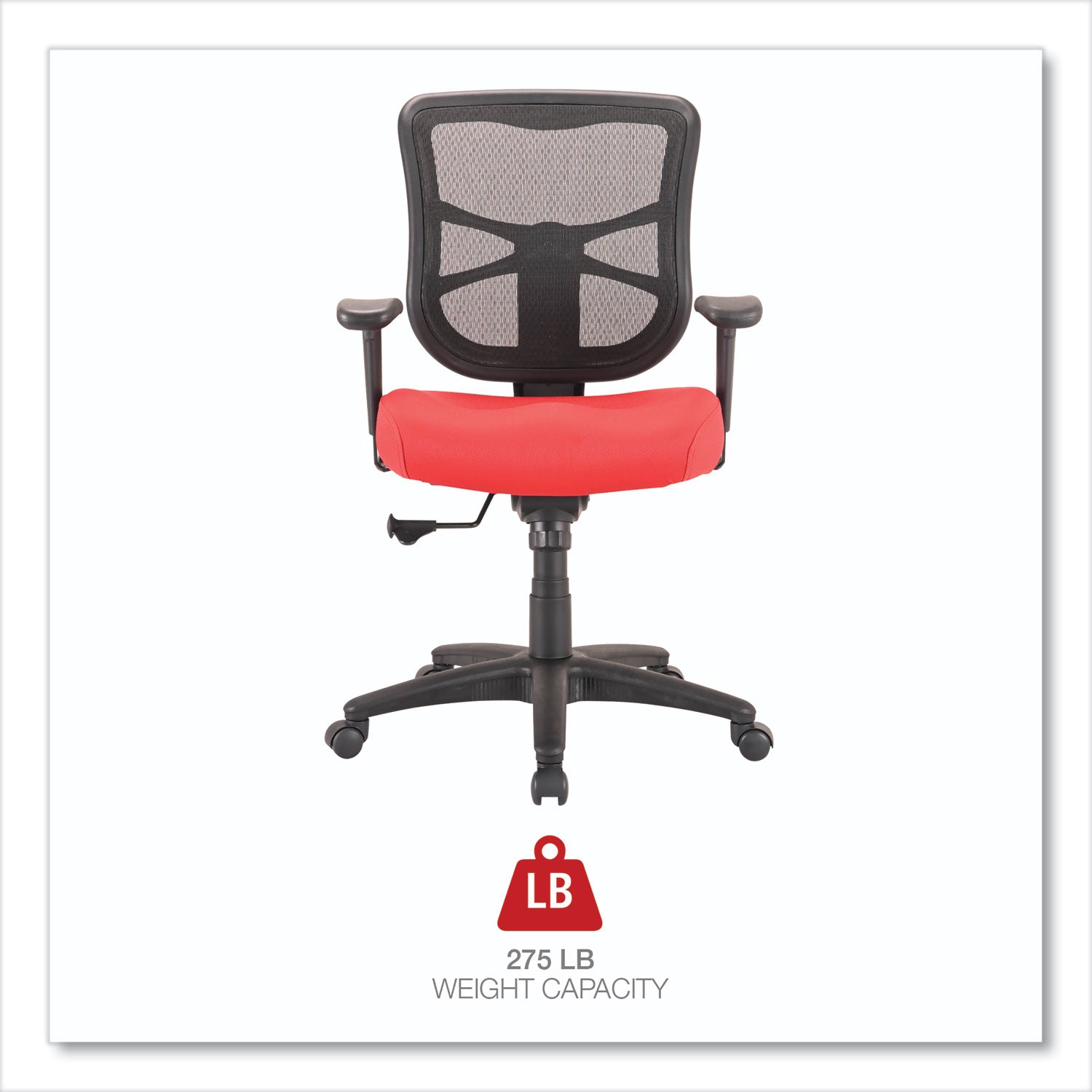 Alera Elusion Series Mesh Mid Back Swivel Tilt Office Chair - 275 lb Weight Capacity, Adjustable Seat Height 17.9
