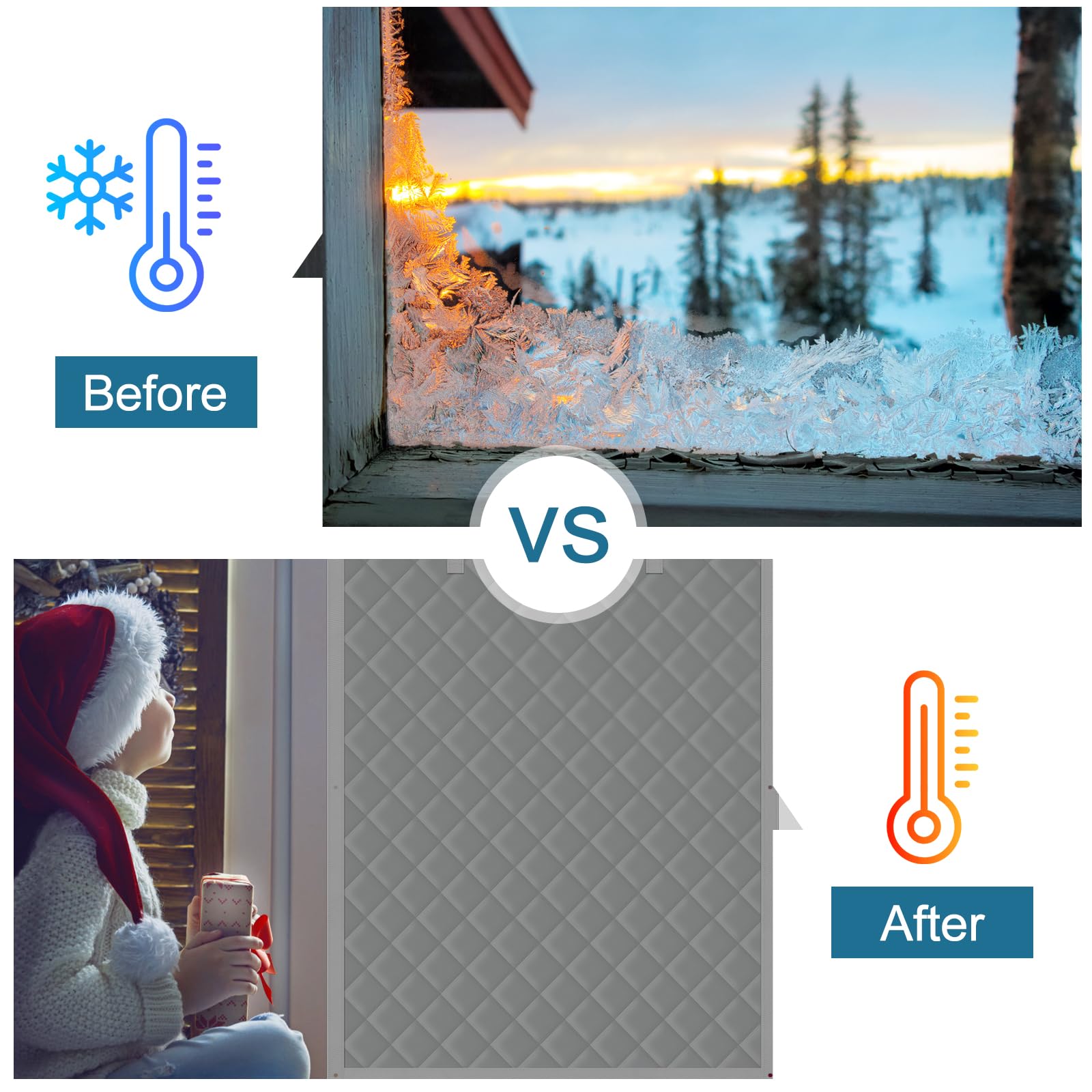 Thermal Window Insulation Kit 26x38 Inch - Winter Warmth for 24x36 Windows