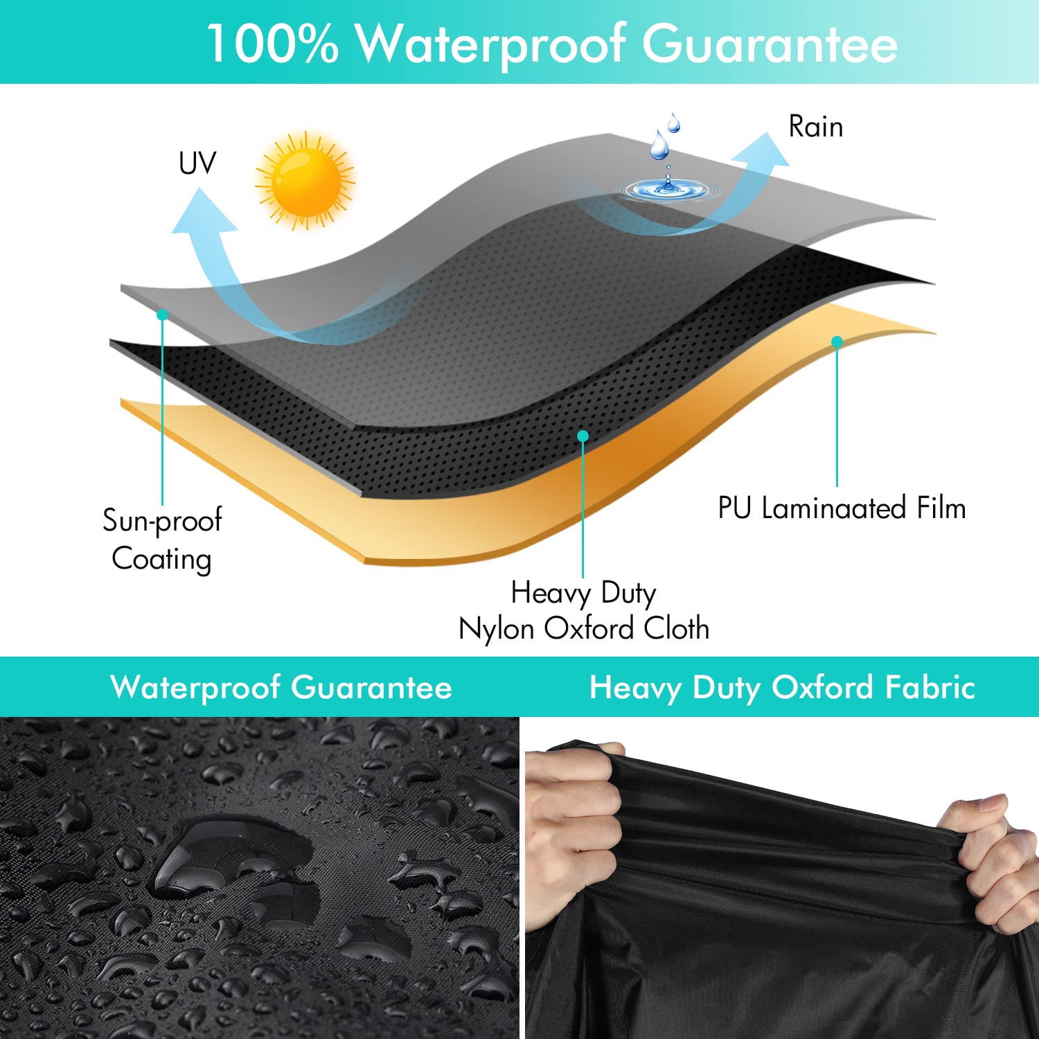 WLEAFJ Waterproof 3-Seater Outdoor Sofa Cover - Heavy Duty Patio Couch Cover for 90’’W x 42’’D x 32’’H Furniture with Air Vent - Perfect for Lawn, Garden & Backyard Protection