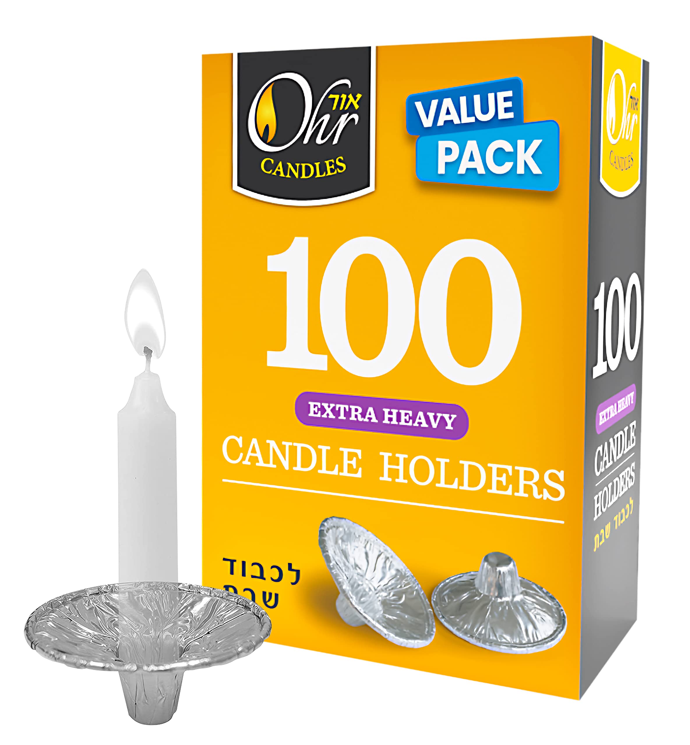 100 Pack Heavy Duty Disposable Aluminum Foil Candle Holders with Drip Catcher - Ideal for Wedding Centerpieces, Restaurant Decor & Home Candles