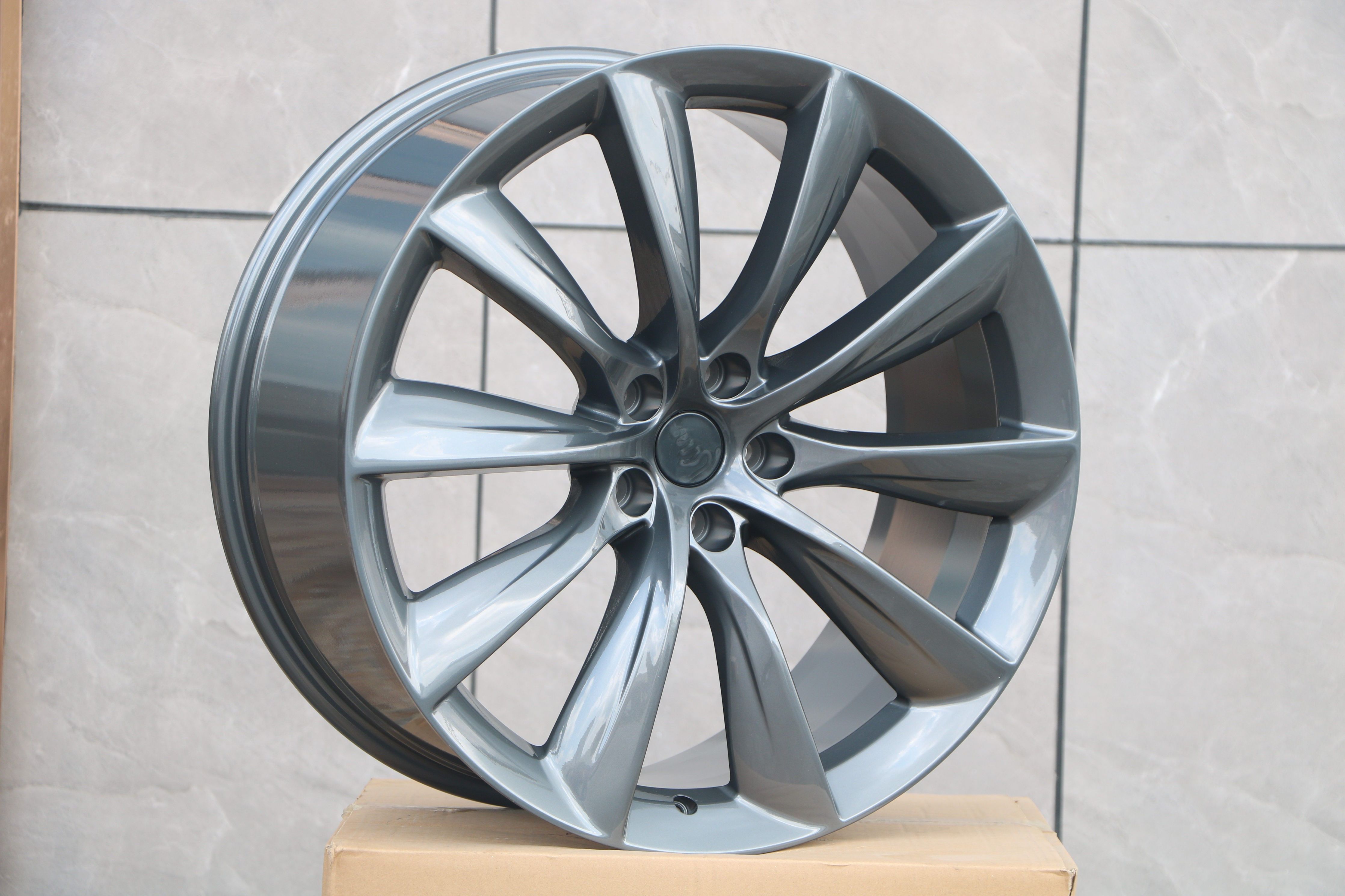 22-Inch Alloy Wheels for Tesla Model S & Model X - Premium Replacement Rims for Enhanced Performance & Style - Perfect for Road Trips & Luxury Driving