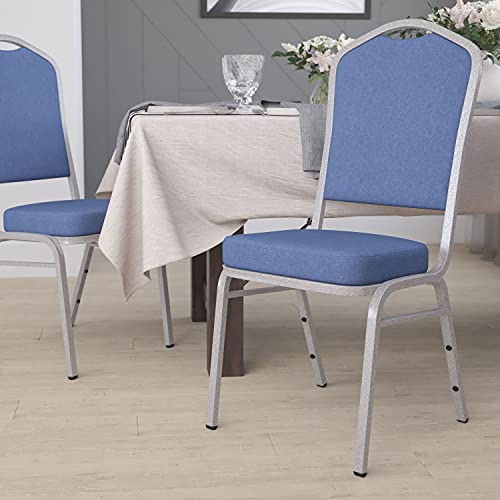Blue Fabric/Silver Frame