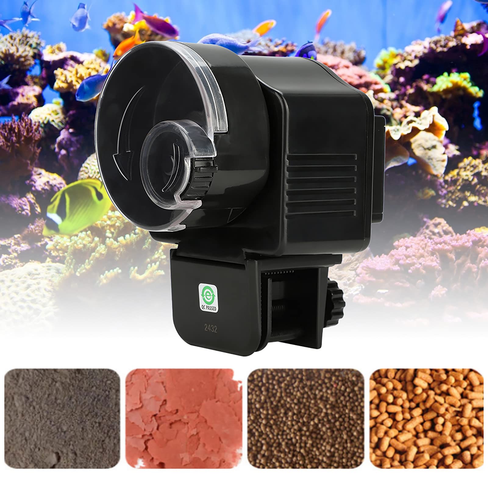 TOPINCN Automatic Fish Feeder - Digital Aquarium Auto Timer Food Dispenser for Fish Tanks | Perfect for Vacation & Daily Feeding