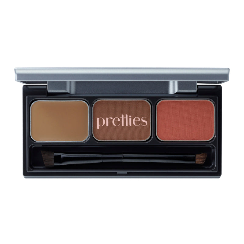 &be Eyebrow Palette - Red Brown (3g) | Natural-Looking Eyebrow Makeup for Everyday Wear & Special Occasions