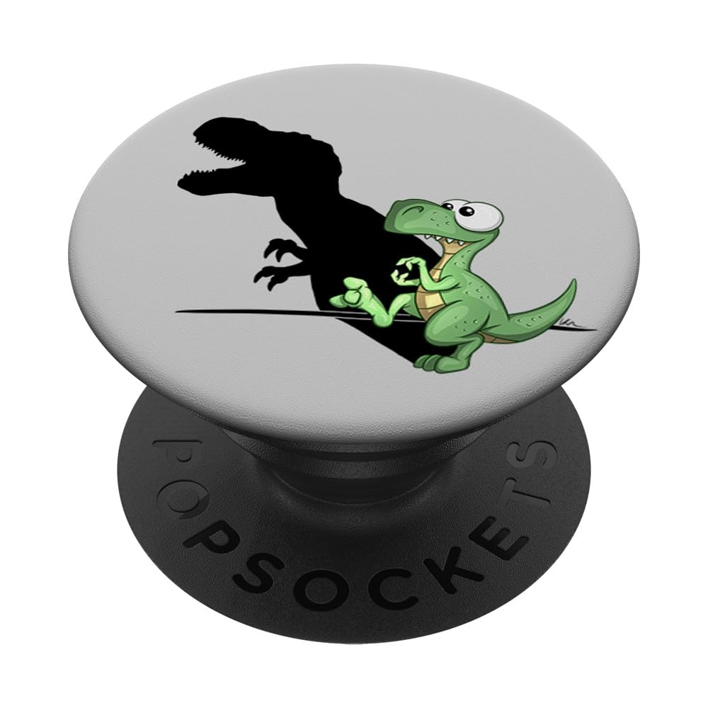 Dinosaur Silhouette T-Rex PopSocket - Adhesive Phone Grip & Stand for iPhone, Samsung, Smartphones | Perfect for Shadow Puppet Play, Kids Room Decor, and Dinosaur Theme Parties