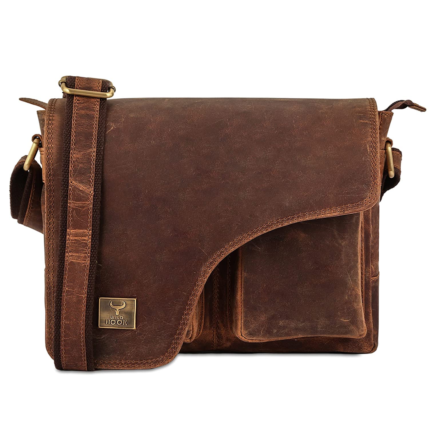 Premium Genuine Leather Messenger Bag for Men & Women - Stylish Crossbody Sling Bag for Travel, Work & Business - Durable Shoulder Bag for Commuting, Office & Daily Use