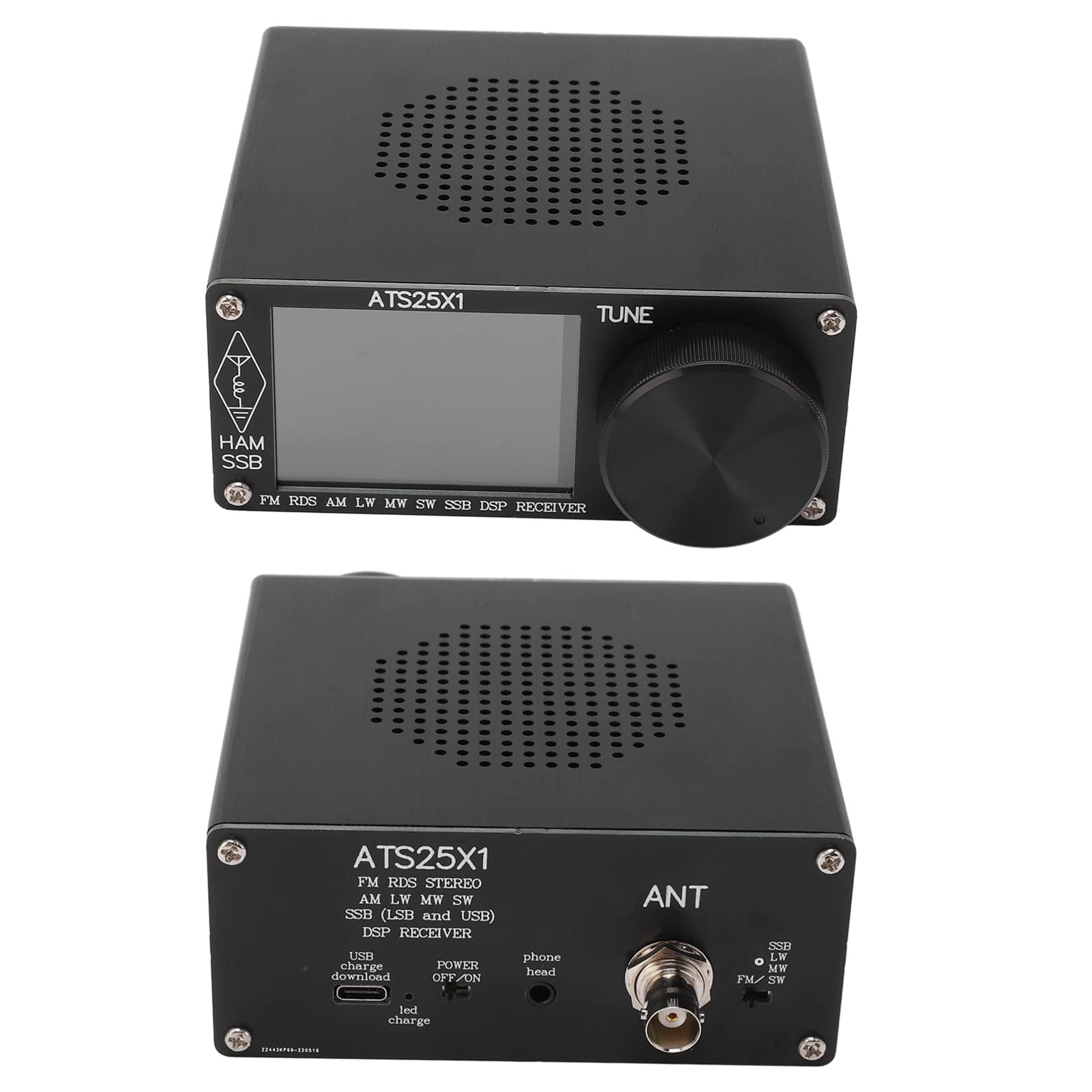 FTVOGUE Ats25X1 Upgraded 2.4' Si4732 Full Band Radio Receiver - Portable AM/FM/SW/LW Radio with Digital Display for Home, Travel & Emergency Use
