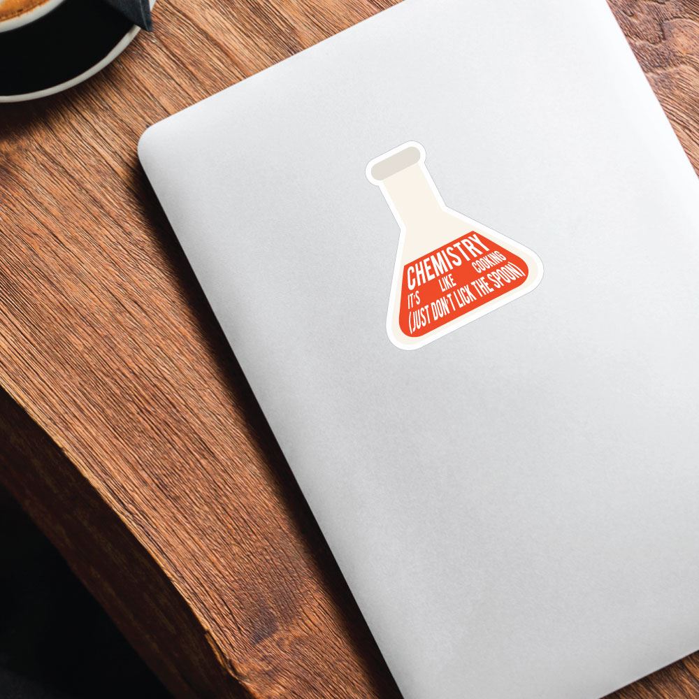 Science Chemistry Sticker Decal - Fun Lab Equipment & Molecule Designs for Laptops, Water Bottles & Notebooks | Perfect for Students, Teachers & Science Enthusiasts